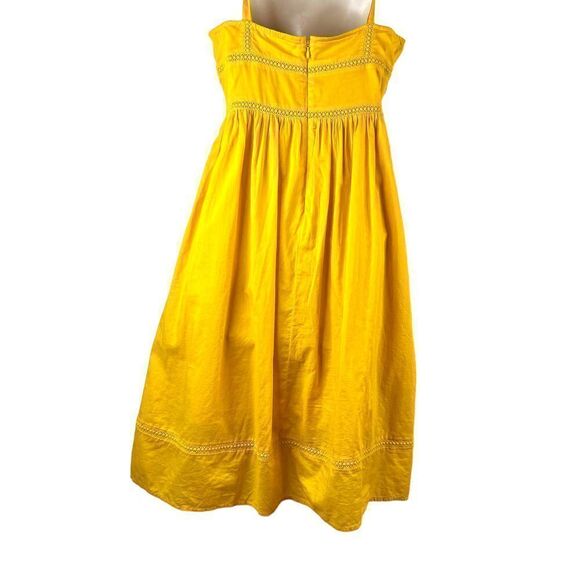 POINT SUR 100% Cotton Tie-shoulder Dress in Yellow Size 2 - Picture 7 of 14
